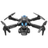 Black C10 three-camera foldable drone from Bucciato, showing its compact design and aerial camera setup.