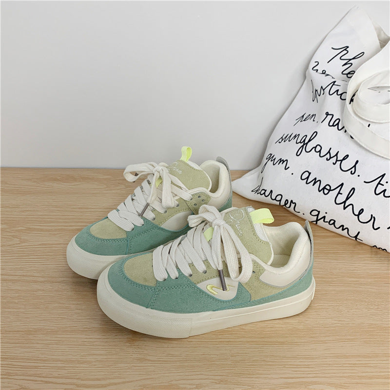 Vielseitige, dicke Canvas-Schuhe mit Zunge für Damen