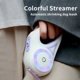 Retractable dog leash and collar set from Bucciato with a bright spotlight, suitable for small and medium dogs, pet traction rope