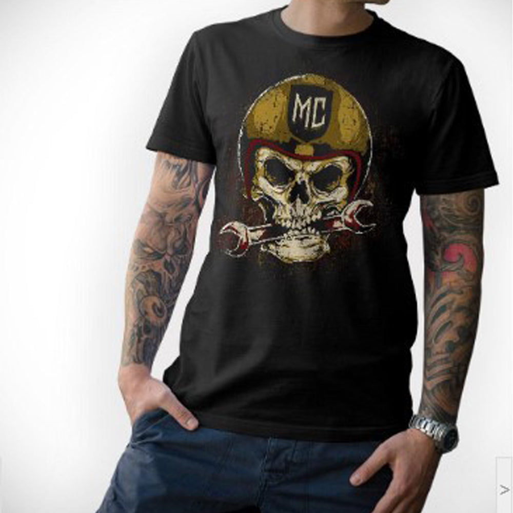 Modisches 3D-Totenkopf-Armee-Print-T-Shirt für Herren, Kurzarm, europäischer und amerikanischer Stil
