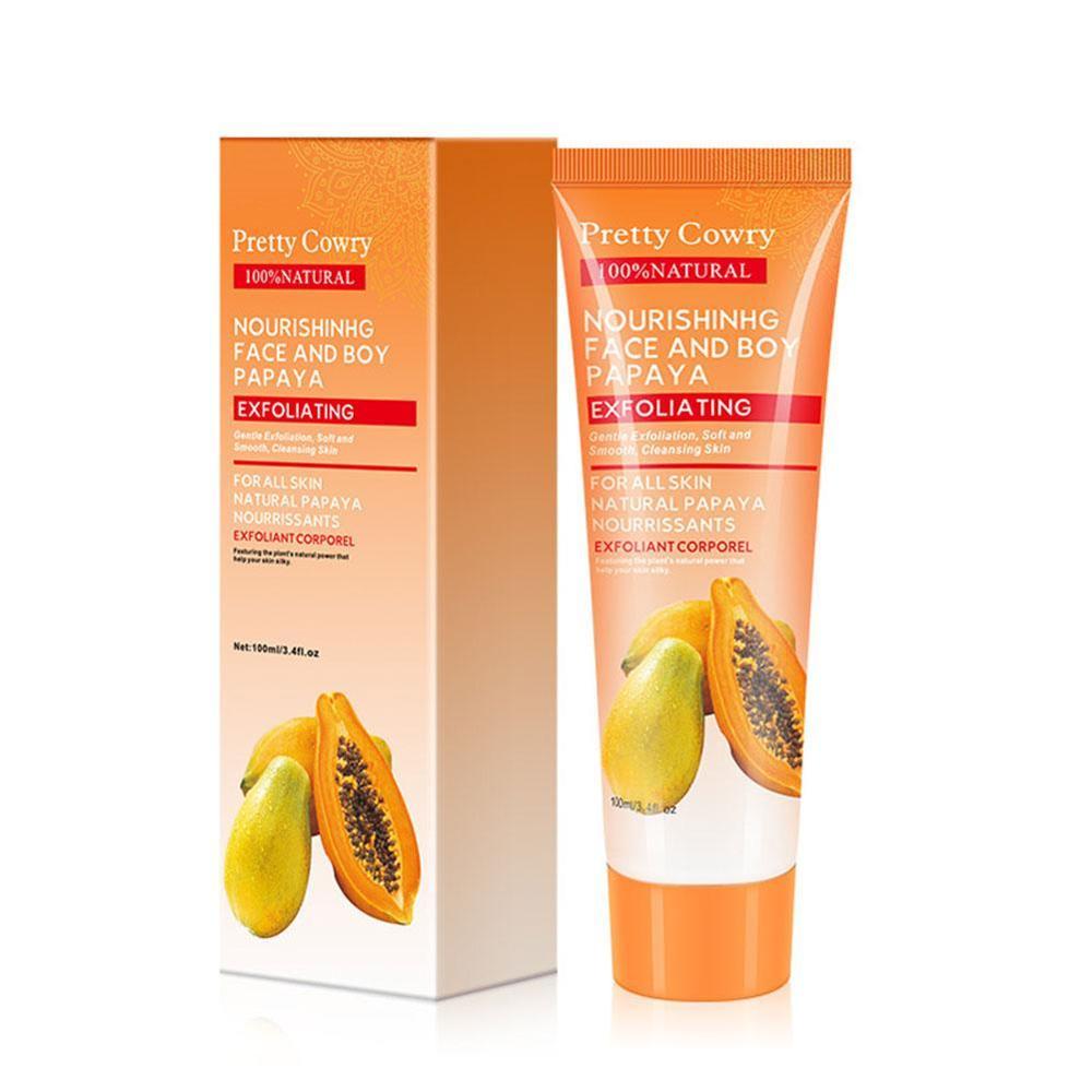 Cucumber Coconut Papaya Facial Exfoliating Gel Cream Body Cleansing,(clean, fresh, and premium but mass-appeal).