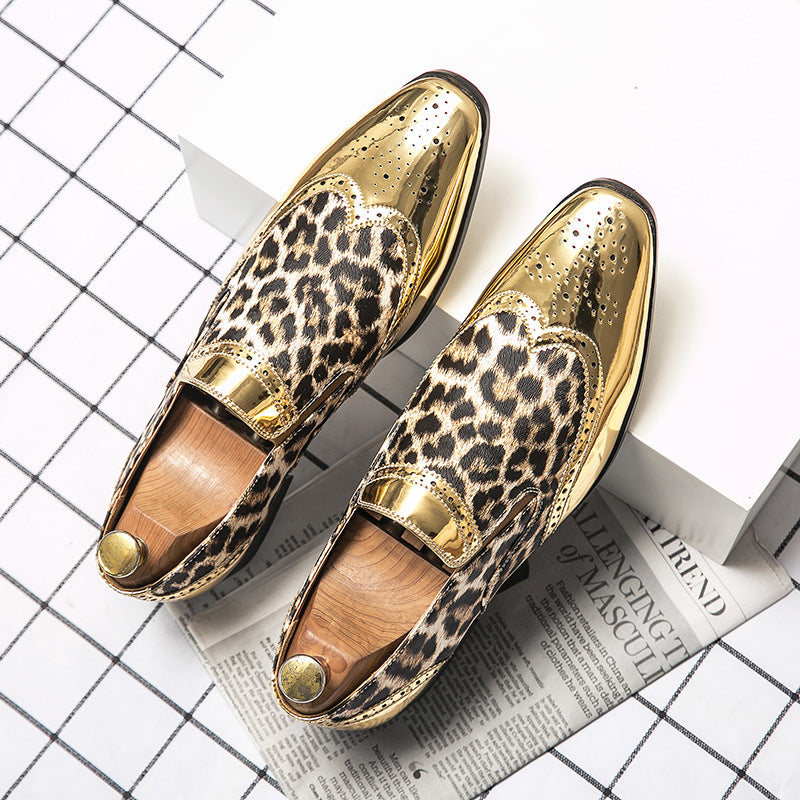 Men's Business Personal Leisure British Glossy Pointed Leather Shoes