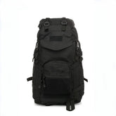 Camouflage backpack for camping, hiking, travel, and cycling with multiple compartments and adjustable straps, by Bucciato.