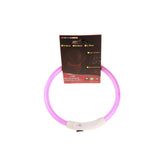 USB rechargeable pet flashing collar with glowing LED light, safety collar for night walking, electric collar for dogs.