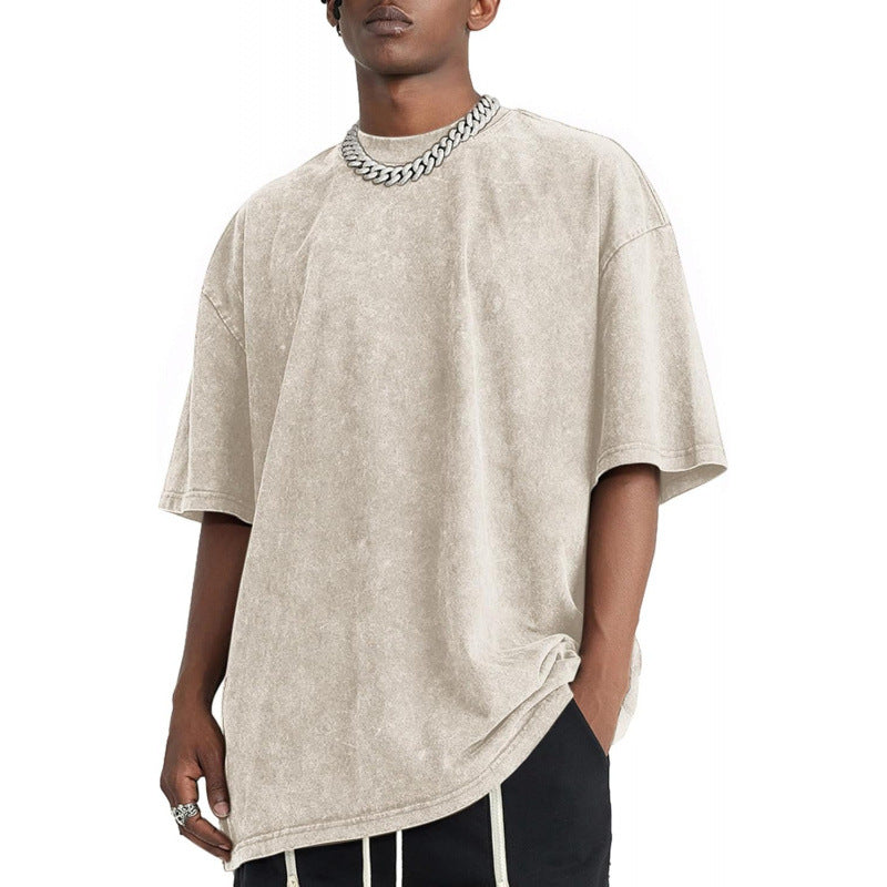 Men's Letter-Print Vintage Oversized T-Shirt