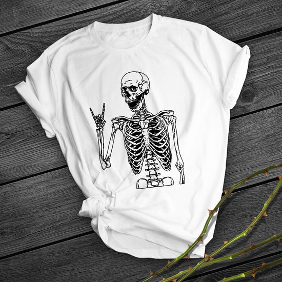 Kurzarmhemd mit Totenkopfprint, Teamuniform, europäische und amerikanische Stoffe