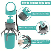 Dog pooper scooper with garbage bag holder from Bucciato for easy waste pickup, featuring a durable shovel design.