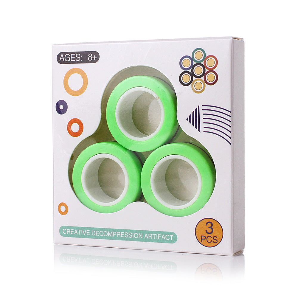 Anti-Stress Magnetic Rings Fidget Unzip Toy Magic RingTools