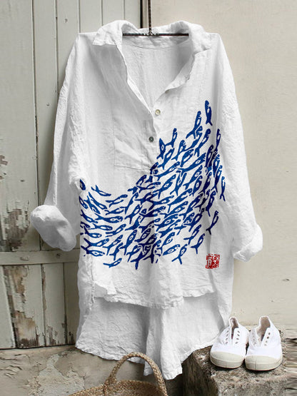 Women's Retro Bohemian Loose-Fit Shirt