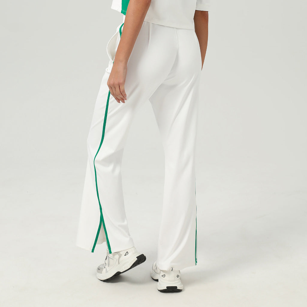 Loose-fit Athletic Wide-leg Pants With Pockets And A Straight Leg