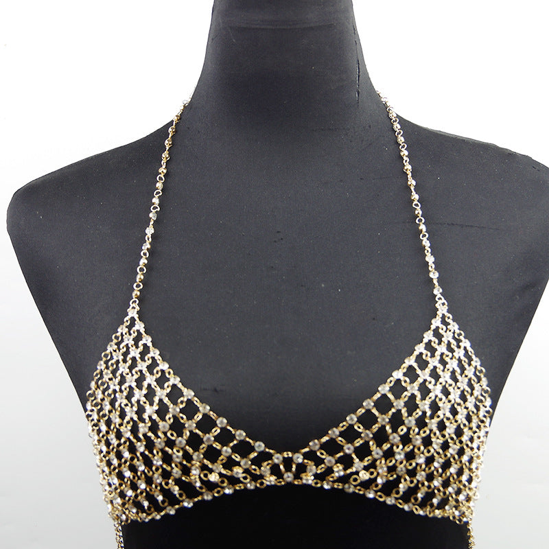Freizeit-Nachtclub-Körperketten-Brustkette mit künstlichem Diamanten