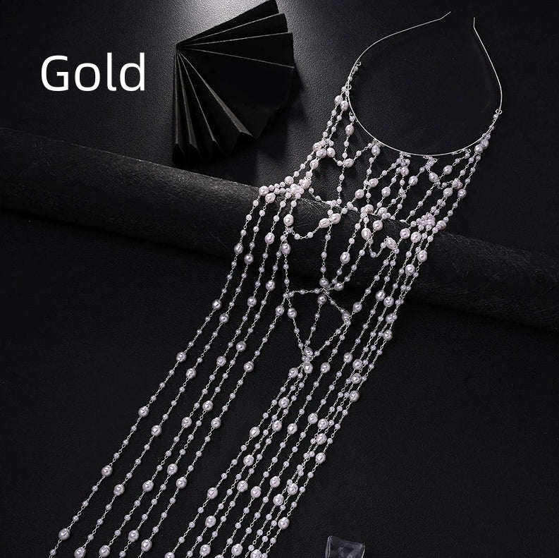 Fashion Website Tassel Pearl Headband Hair Accessory For Women