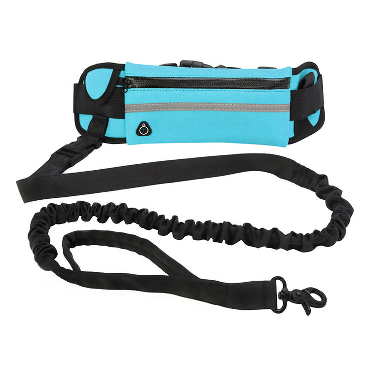 Bucciato hands-free dog leash with shock-absorbing bungee, phone pocket, water bottle holder for large dogs up to 180lbs.
