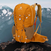 High-capacity outdoor zippered foldable hiking backpack in durable material with multiple compartments and adjustable straps.