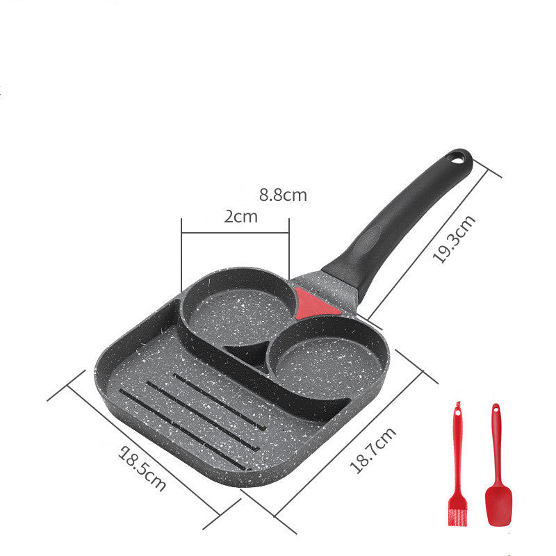 Fried Egg Burger Machine Non-stick Household Breakfast Pot Mold Four-hole Artifact