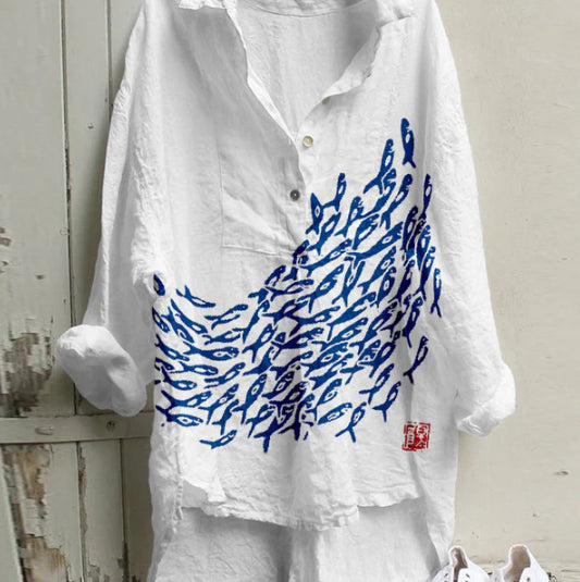 Women's Retro Bohemian Loose-Fit Shirt