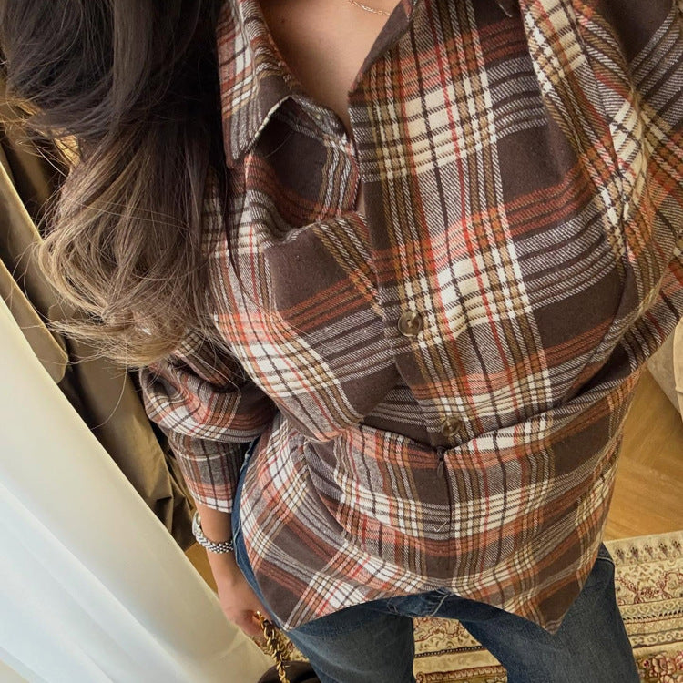 Casual Versatile Long-sleeve Shirt With A Turn-down Collar