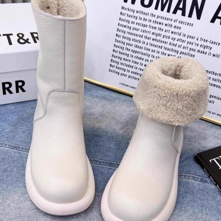 Stilvolle Damen-Schneestiefel mit rutschfester, dicker Sohle