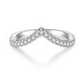 S925 Sterling Silber, platinbeschichteter Bandring