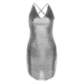 Sexy ärmelloses rückenfreies Kleid mit tiefem Ausschnitt