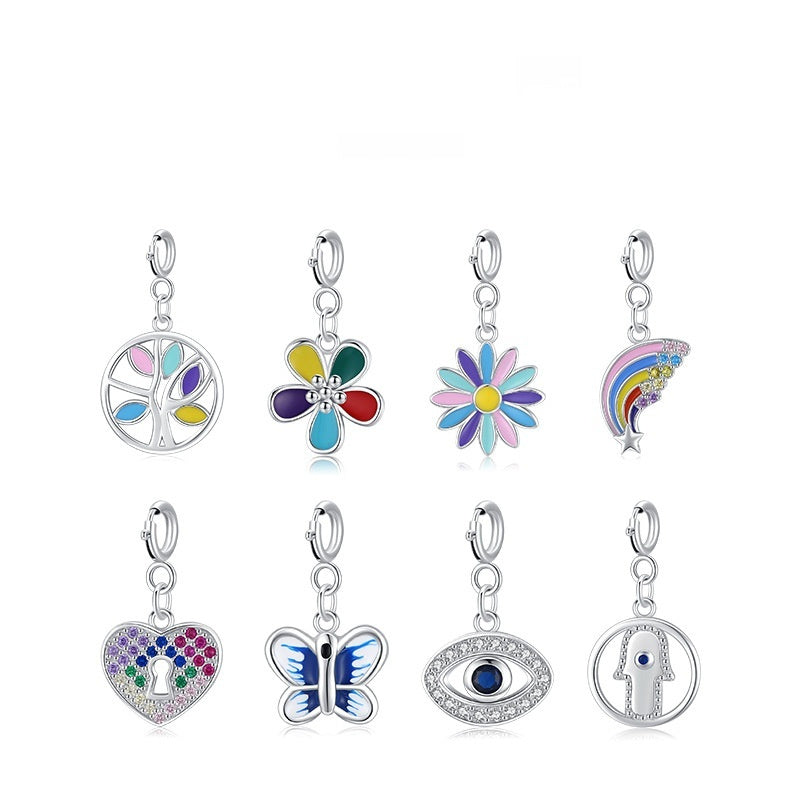 Sterling Silver Fashionable And Minimalist Pendant Korean-style Sweet And Adorable