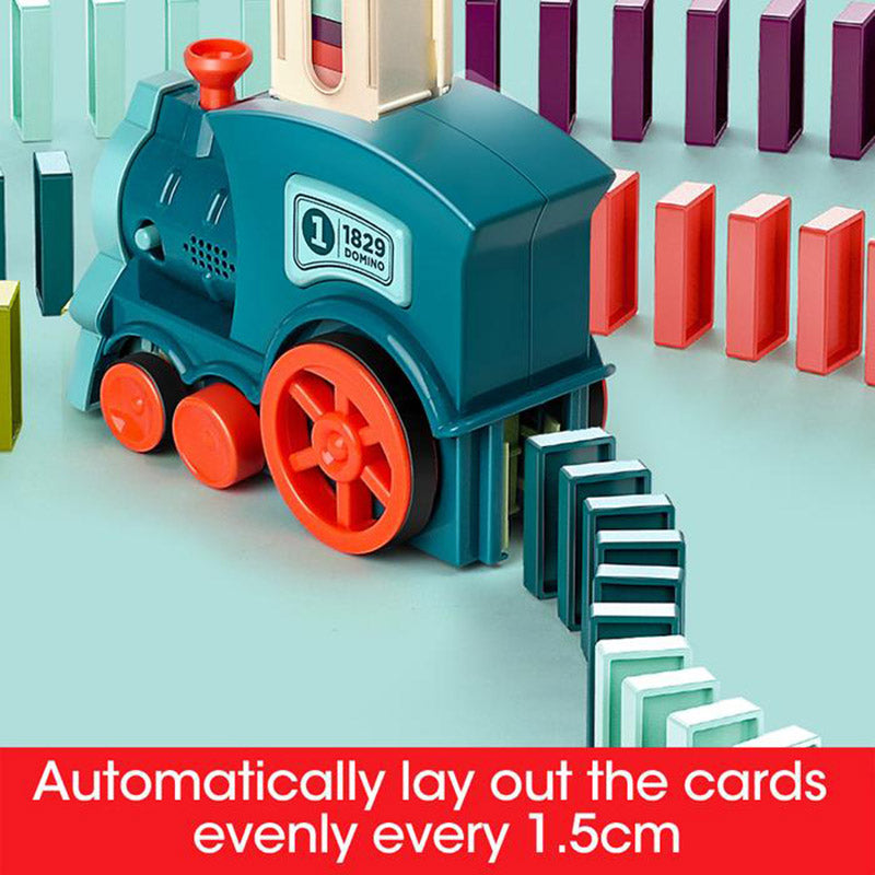 Domino-Zugspielzeug, Babyspielzeug, Auto-Puzzle, automatische Freigabe, Lizenzierung, elektrische Bausteine, Zugspielzeug