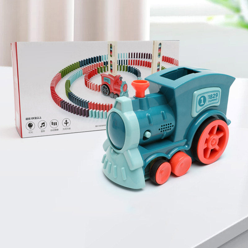 Domino-Zugspielzeug, Babyspielzeug, Auto-Puzzle, automatische Freigabe, Lizenzierung, elektrische Bausteine, Zugspielzeug