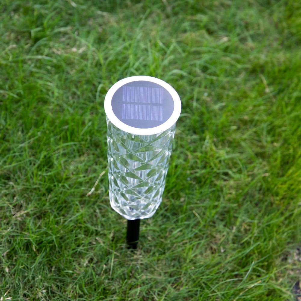 Solar-Gartenlampe mit 10 Farbwechseln, Kristalllampe in Rosenform, LED-Licht für romantische Diamantatmosphäre.