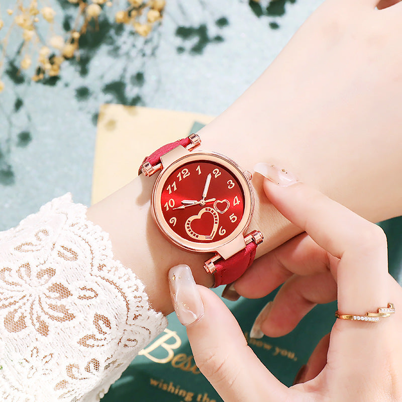 Retro-Schmuckset für Damen mit Liebesuhr