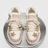 Pair of high-end platform sneakers with star pattern from Bucciato, designed for couples, featuring a stylish and trendy look.