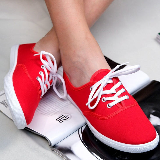 Damen-Sneakertrack-Schuhe aus Canvas