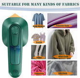 Portable handheld garment iron by Bucciato, small electric mini ironing machine with steam for travel and household use.