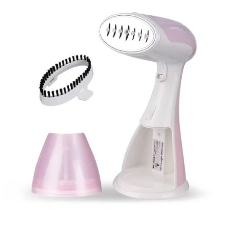 Portable Bucciato hand hanging ironing machine, garment steamer with ergonomic handle and compact design for easy clothes steaming.