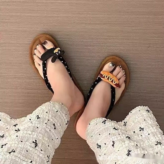 Niedliche, rutschfeste Flip-Flops im Fischgrätmuster für den Sommer – perfekt für Instagram und andere Outdoor-Aktivitäten. Modische Strandpantoffeln mit weicher Sohle.