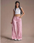 Female Loose Fit Straight Loose Wide Leg Jeans