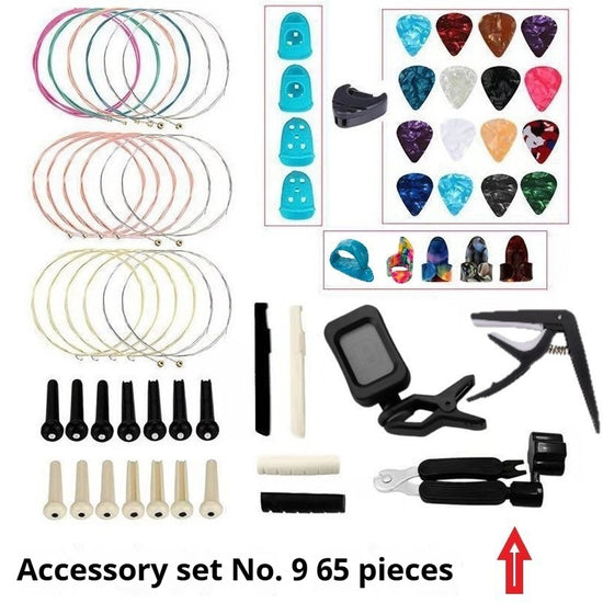 Gitarrenzubehör-Set Plektrum Saite Nagel Kissen