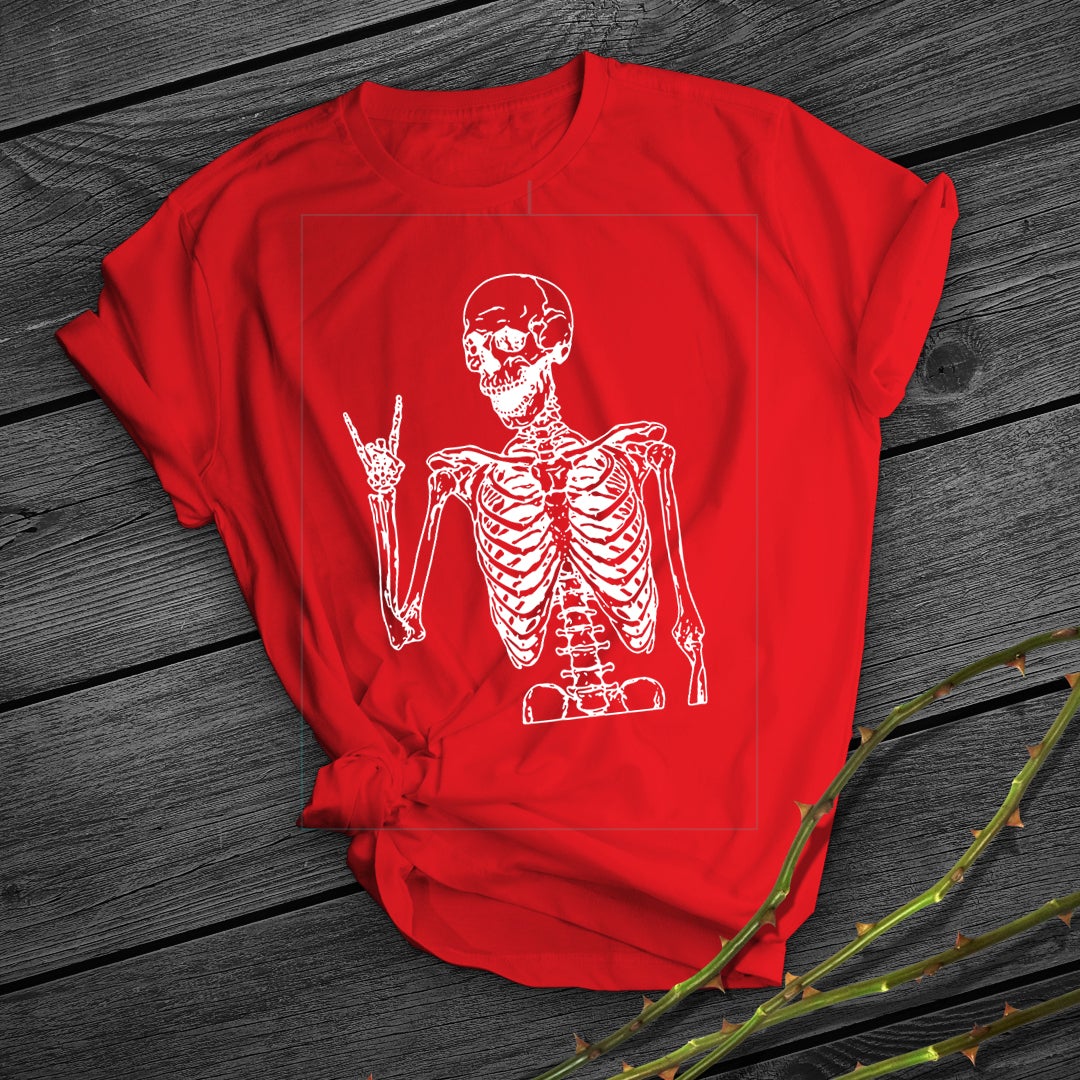 Skull Print Short Shirt Team Uniform European And American Fabrics