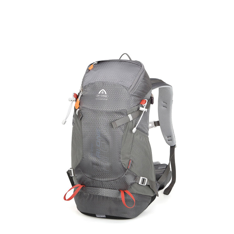 Durable 32L hiking backpack with large capacity from Bucciato, featuring adjustable straps, multiple compartments, and sturdy design.