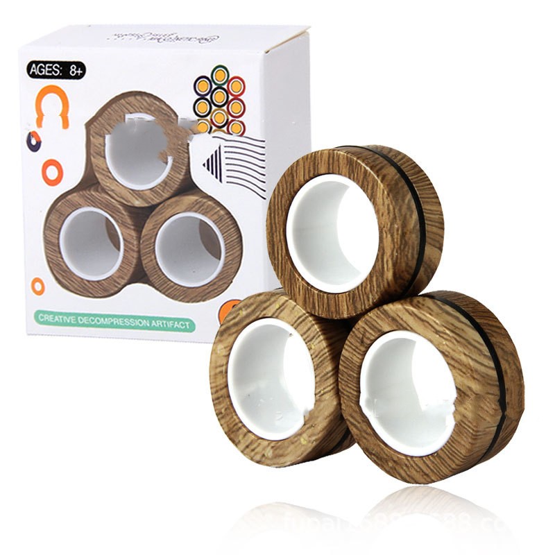 Anti-Stress Magnetic Rings Fidget Unzip Toy Magic RingTools