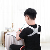 Adjustable smart posture corrector belt for kids and adults, designed to improve hunchback posture and real-time posture training.
