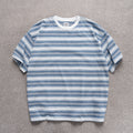 Loose-fitting Candy-colored Pinstripe Short-sleeve T-shirt