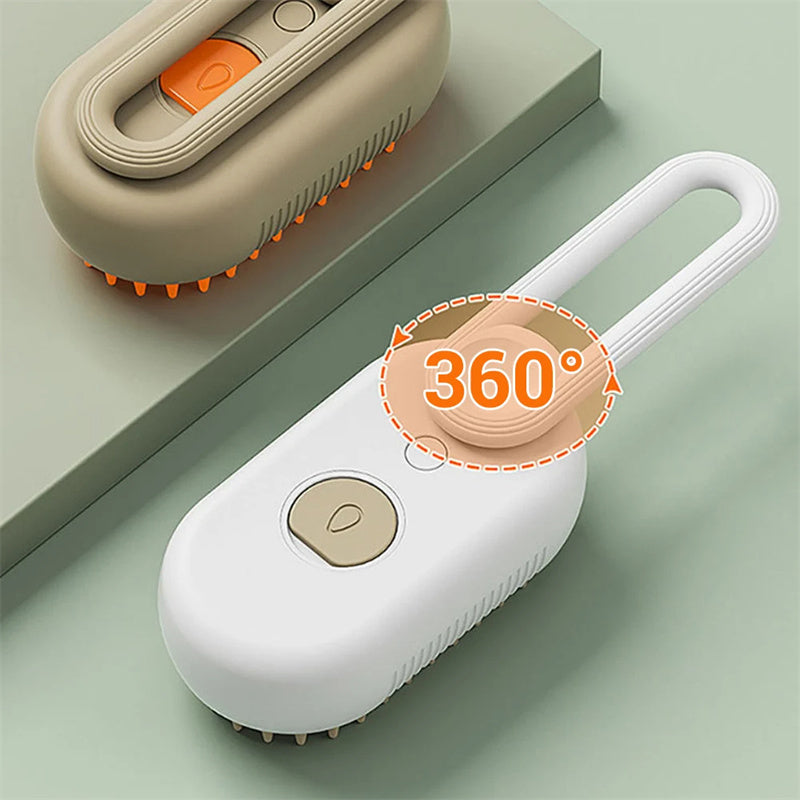 Dampfbürste für Katzen, Dampfbürste für Hunde, 3-in-1 elektrische Sprühbürste für Katzenhaare zur Massage, Tierpflegekamm, Haarentfernungskämme, Haustierprodukte