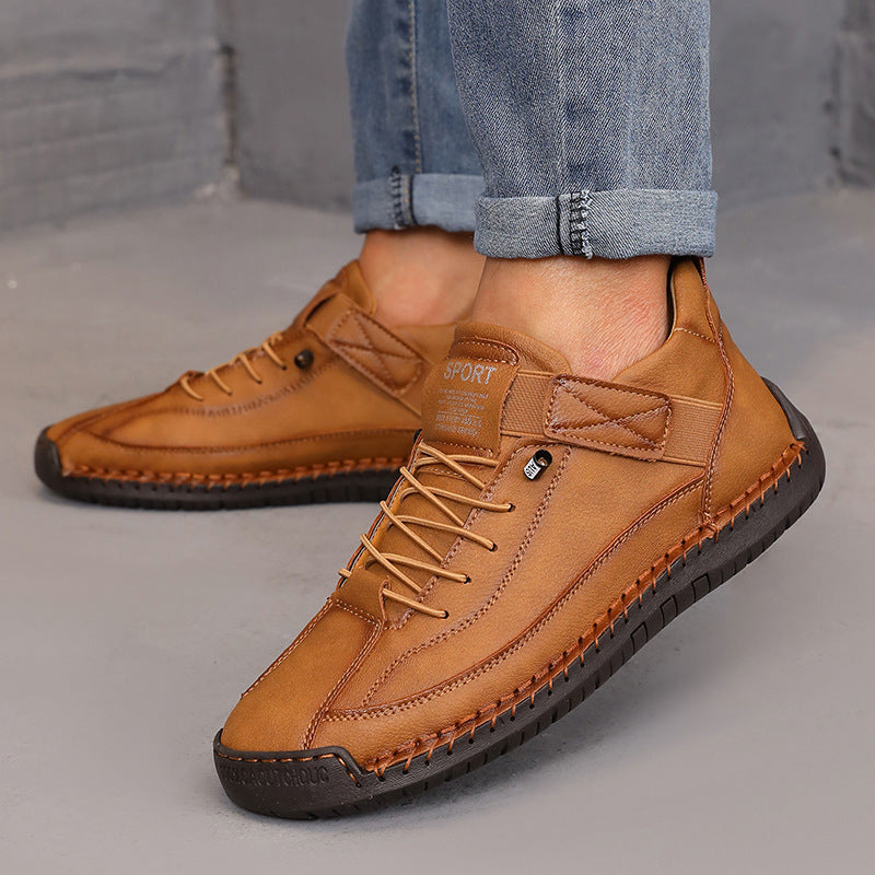 Leather boots for outdoor casual wear from Bucciato, showcasing durable leather construction and stylish design in large sizes.