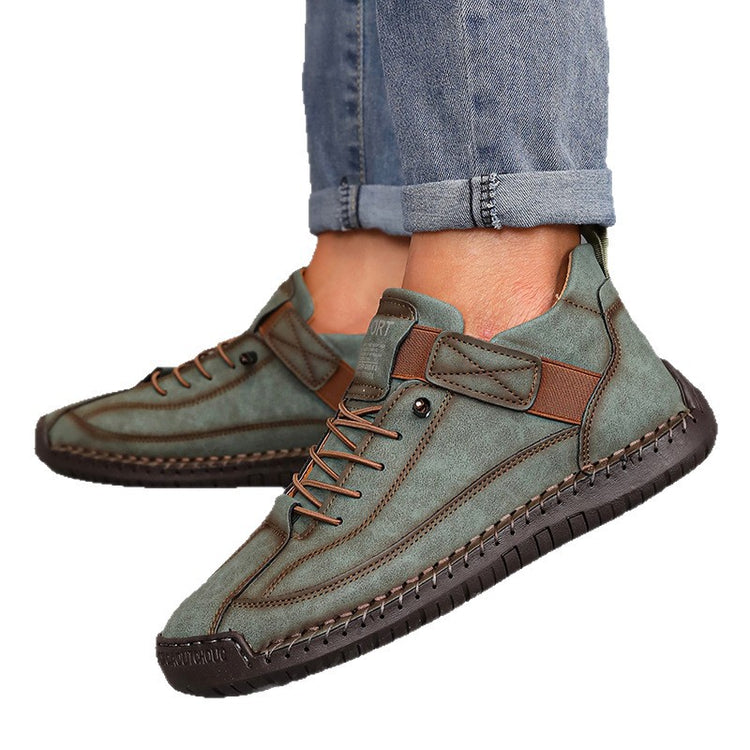 Leather boots for outdoor casual wear from Bucciato, available in large sizes, showcasing stylish and durable footwear.