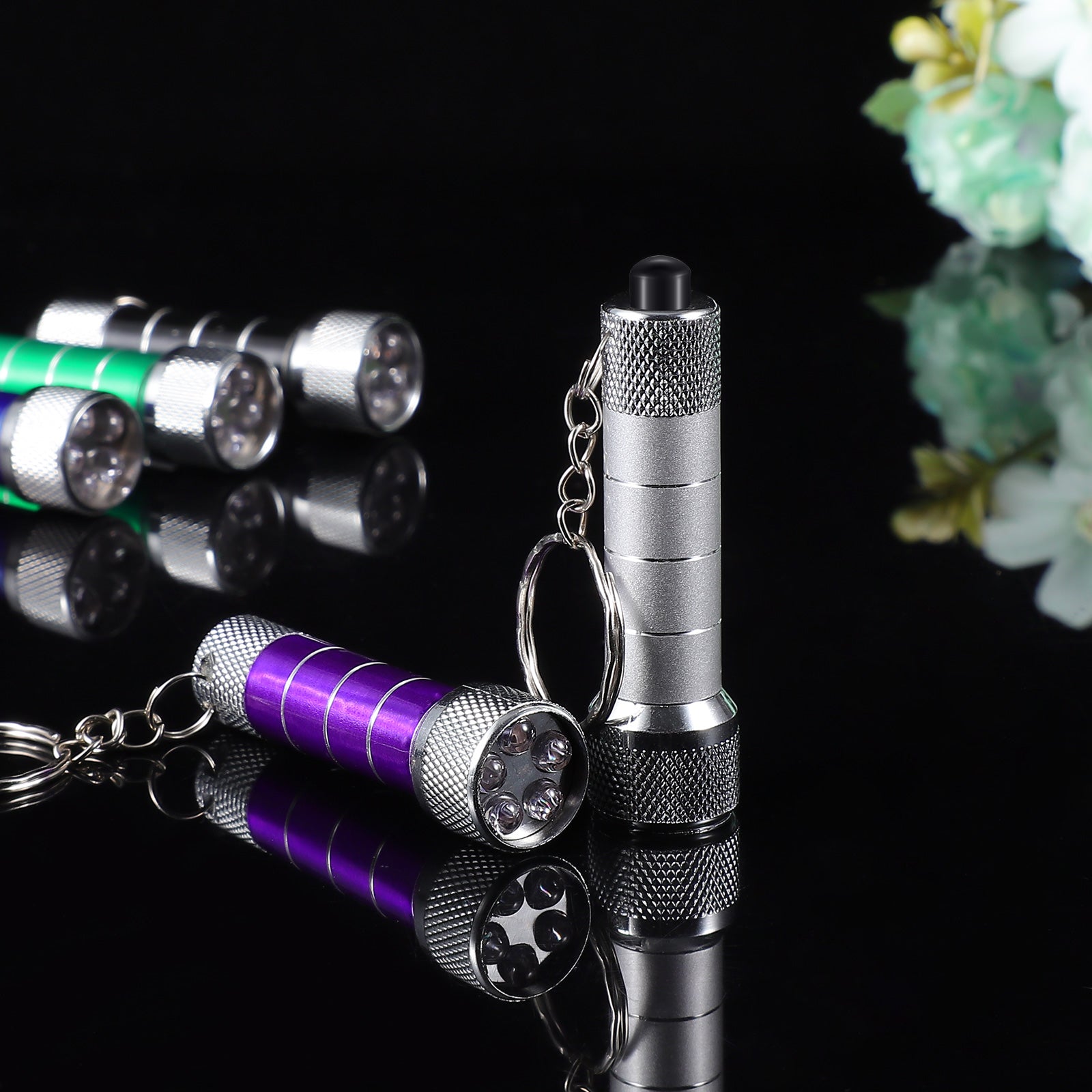 Mini-Schlüsselanhängerleuchte, Notlicht, Nachtlicht, Camping-Taschenlampe, tragbare LED-Taschenlampe, Aluminium-Schlüsselring