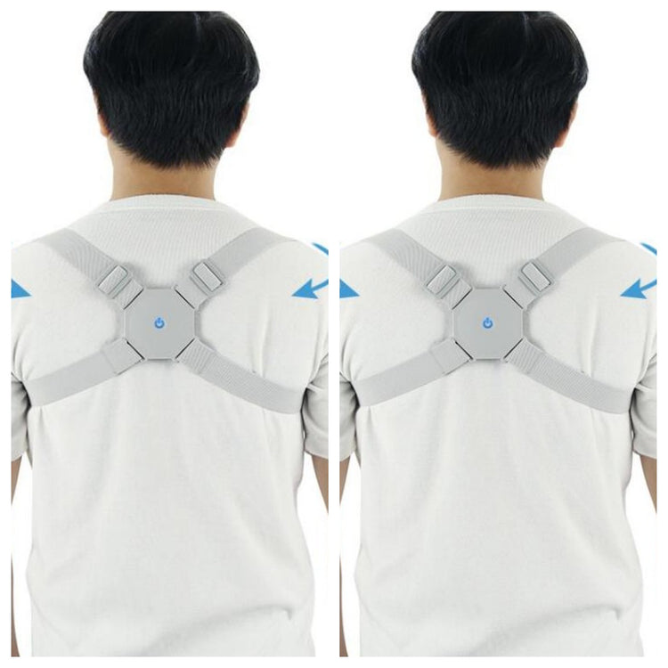 Adjustable smart back posture corrector by Bucciato, featuring padded straps and ergonomic design for improved spinal alignment.