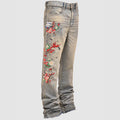 Men's Straight-Leg Denim Pants, European And American Street Style