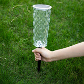 Color-changing solar garden lamp by Bucciato with crystal rose shape, LED lights, romantic diamond design, perfect for outdoor decor