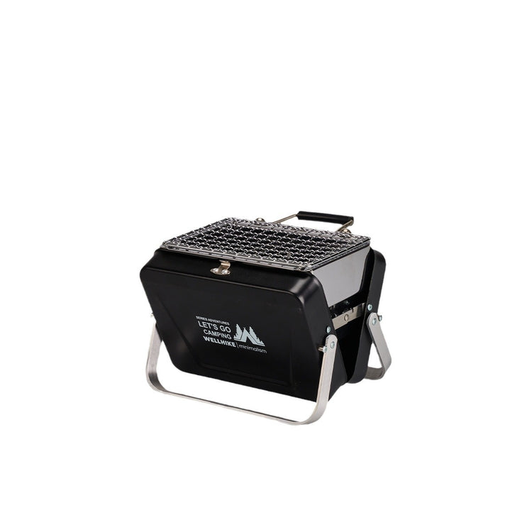 Portable outdoor mini barbecue oven with foldable design, compact and lightweight for easy outdoor grilling and cooking.