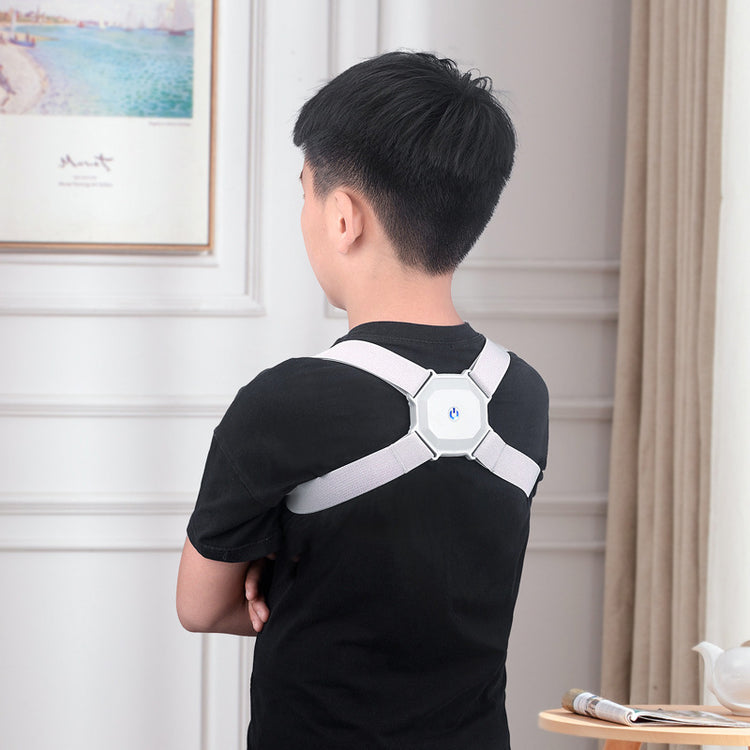 Adjustable Bucciato Smart Posture Corrector belt for kids and adults, supporting back alignment and real-time posture training.